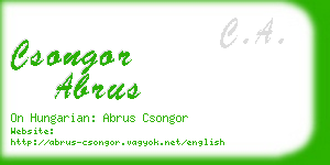 csongor abrus business card